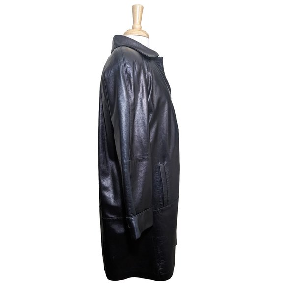 BRISA/NORDSTROM Supple & Soft 3/4 Length Coat 100% Leather - Picture 4 of 8